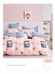 LX cotton 12868 twill fabric quilt cover sets full queen king size children bedding sets coverlet bedspread comforters