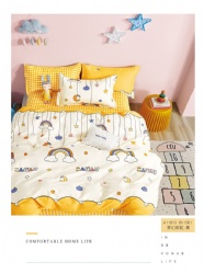 LX cotton 12868 twill fabric quilt cover sets full queen king size children bedding sets coverlet bedspread comforters